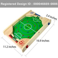 Flipkick: Wooden Tabletop Football/Soccer Pinball Games, Indoor Portable Sport