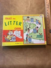 Vintage The “Collect the Litter” Board Game Jessup Paper Box Co. Tee Pee Toys