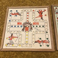 2 Vintage Creative Ideas Designs Inc. WA HOO Marble Checker Game, Texas Made