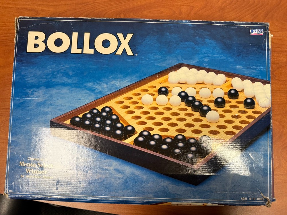 Bollox Rare Wooden Board Game with Case 1999 Cadaco