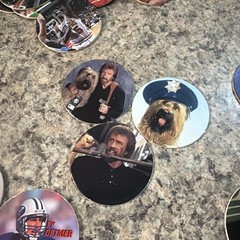 Vintage Pogs Lot Various 1990s Power Rangers, chuck norris Micheal Jordan Tube