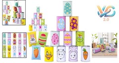 Easter Carnival Knockdown Can Game Set 13 Pcs Kids Adults Indoor Outdoor Fami…