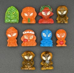 Lot 10 Aliens Festival Series 1 Crazy Bones Colombia 1990s Damaged