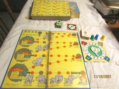 Vintage 1958 The Children’s Hour Parker Brothers 3 Games in 1, Each 20 minutes