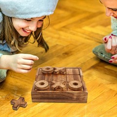 Glintoper Tic Tac Toe & 4 in a Row Tables Game Set, Classic Board Line Up 4 for