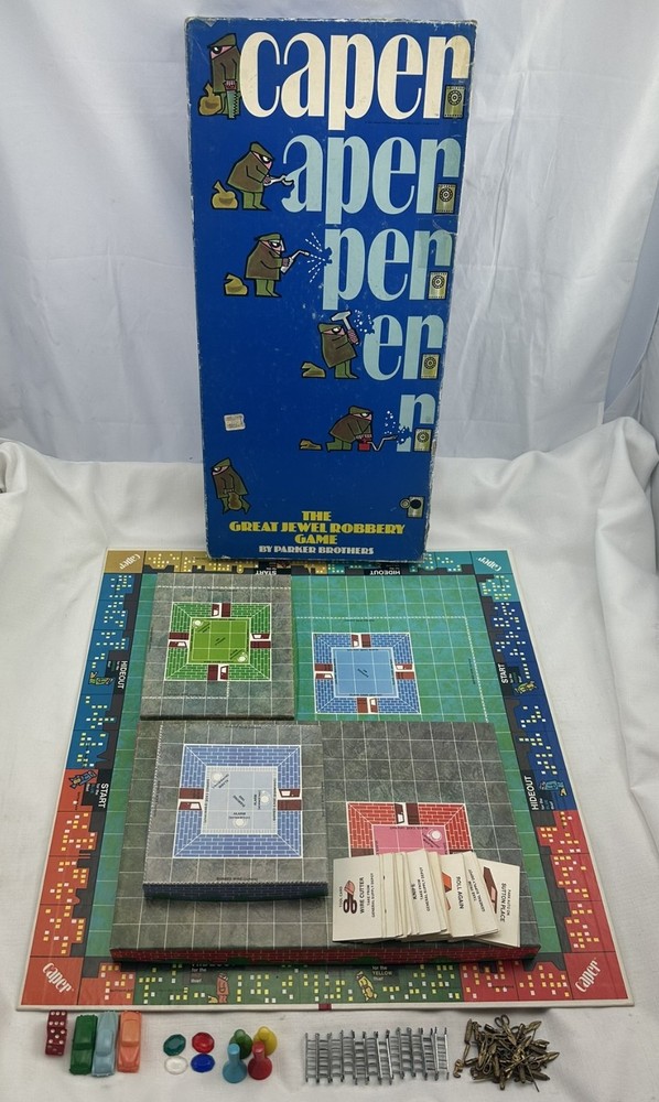 1970 Caper the Great Jewel Robbery Game by Parker Brothers Complete Very Good