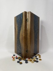 Luxury Wooden Backgammon with Epoxy Resin