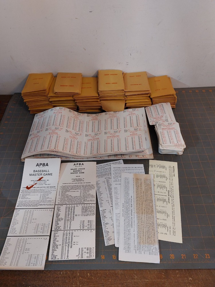 APBA Baseball Cards 1987 1988 1989 Player Cards Bulk Lot