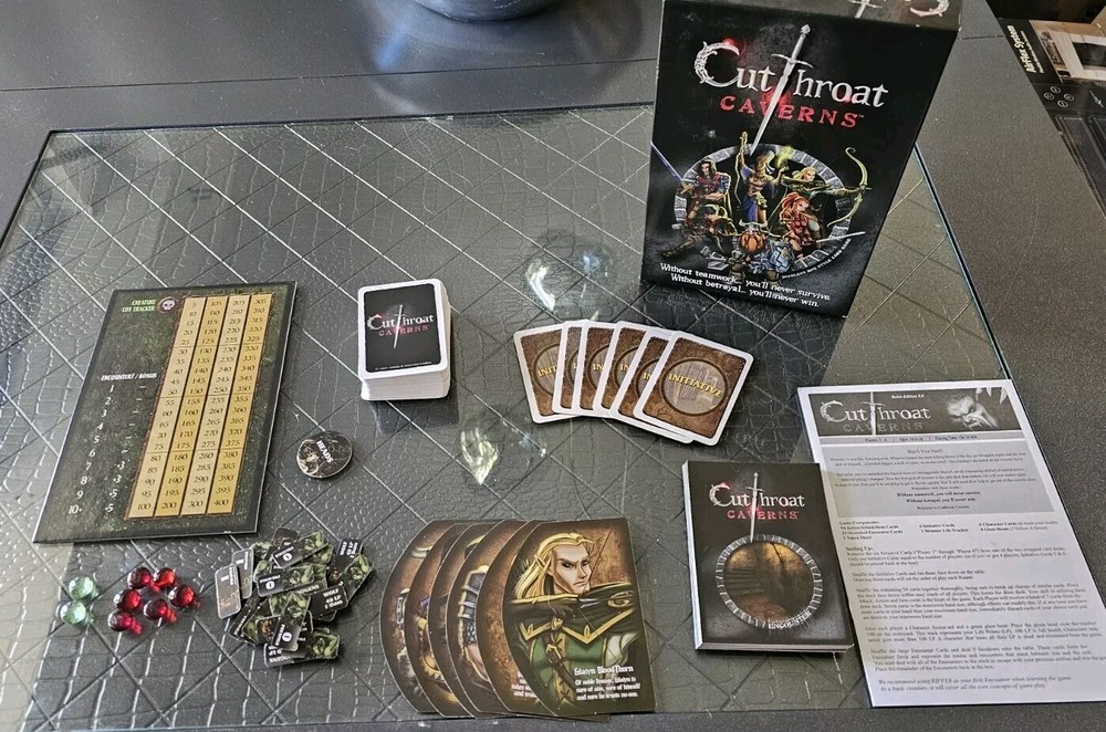 Cutthroat Caverns RPG Card Game BY SMIRK & DAGGER Fantasy Multiplayer