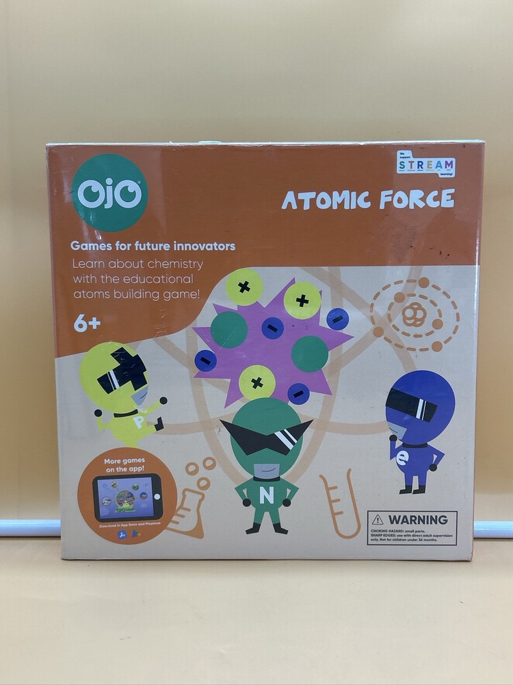 OjO Atomic Force STREAM Chemistry Game Kids 6+. UNWRAPPED For future innovators.