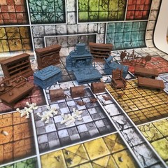 HEROQUEST Complete FURNITURE Set NEW!! Usable As DND Dungeon Terrain Lot
