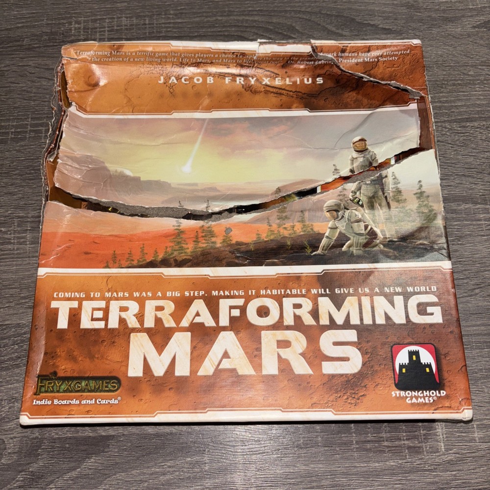 Terraforming Mars Board Game 2016 Stronghold Games Damaged Box Open Box