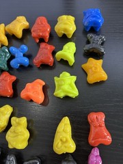 Gogo’s Crazy Bones Lot of 61 Neon Mixed Series Black White Glitter 57 10 37 18