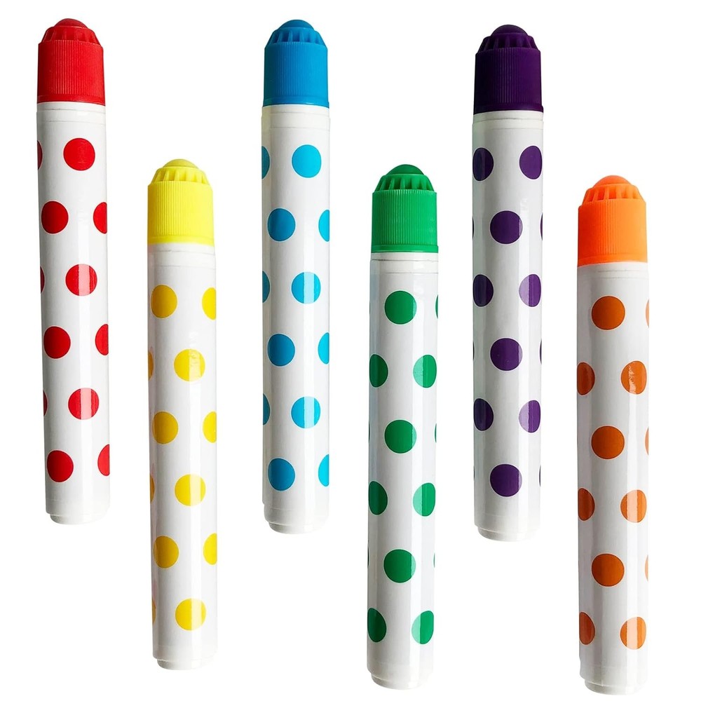 Bingo Daubers 6 Pack Mixed Color Markers Dabbers Supplies Game Accessories