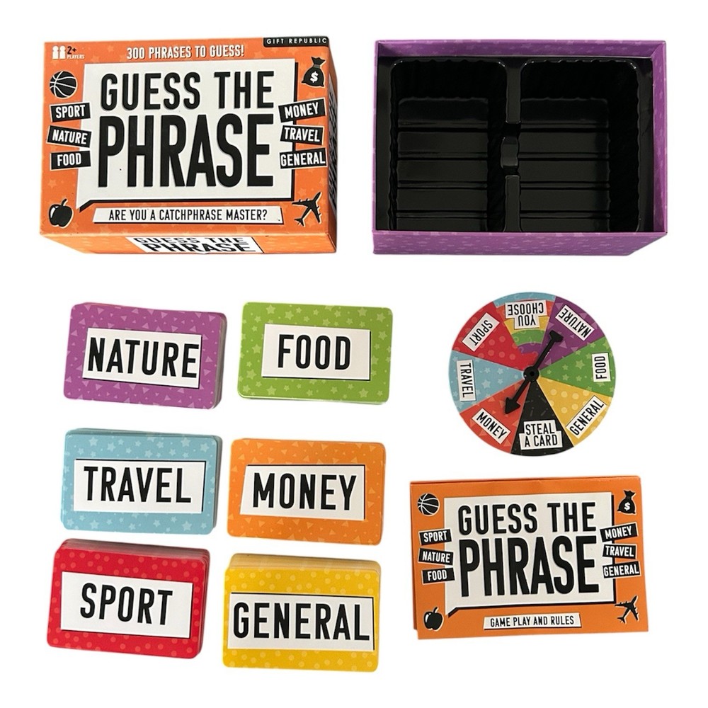 Gift Republic Guess The Phrase Board Game Complete 300 Phrases Family Party Game