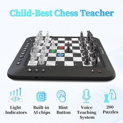 Femuey Electronic Chess Set Board Game Smart Chess Board Computer Chess Game