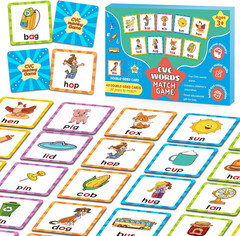 Memory Game, CVC Word Games Kindergarten,Memory Games for Kids Ages 4-8,Matching