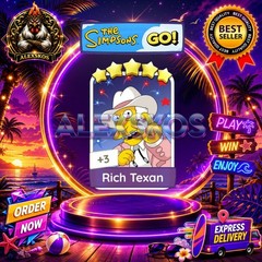 Rich Texan ⭐Monopoly Go Sticker MOGO The Simpsons Go! Stickers 🌟FastDelivery