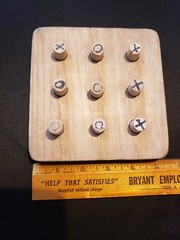 Handmade Wooden Tic-Tac-Toe 5.5″ x 5.5″ Board Game Game For Kids Of All Ages