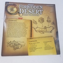 2013 FORBIDDEN DESERT Replacement Parts: Rules Rule Book Rulebook Manual