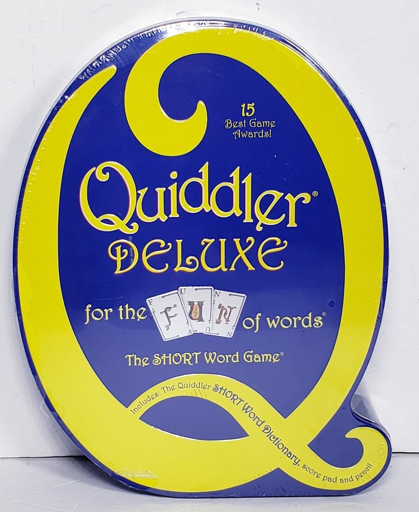 Quiddler Deluxe Game in Tin 2010 For the Fun of Words Short NEW