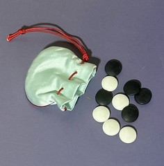 Vintage Korean Yut Nori Game Silky Embroidered Fabic Floral Design Original
