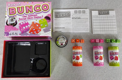 Continuum Games Box of Bunco Game Multicolored Dice, Cups, Bell & Scorepad
