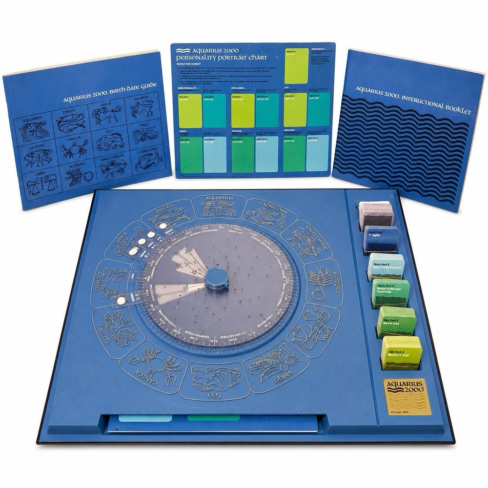 Vintage 1970s Aquarius 2000 Astrology Horoscope Computer Zodiac Board Game