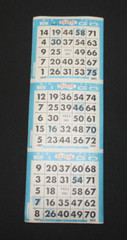 BINGO PAPER Cards Sheets 3 on 1 Blue Border WIN FALL pattern – 200 sheets