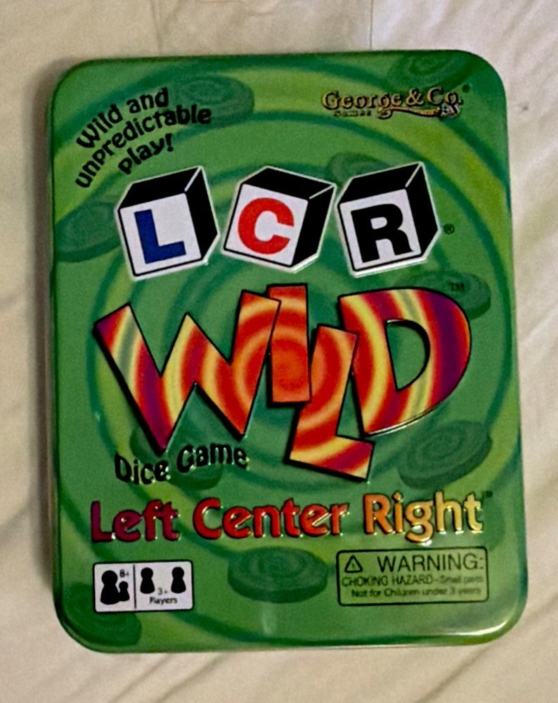 New Left Center Right Wild LCR Dice Game George & Co. Games New And Sealed