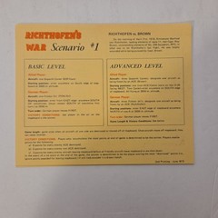 Richthofen’s War Avalon Hill Bookcase Game ~1972 Unpunched