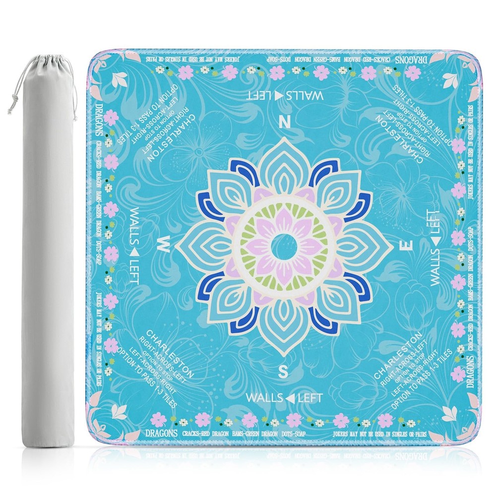 Mahjong Mat for Table 32.4”x32.4”, Rolled Shipping, No Creases Mah Jongg Ma…