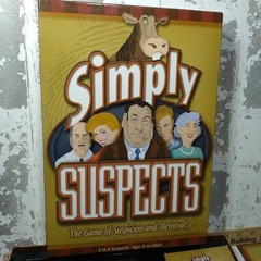 Simply Suspects The Game of Suspicion and Betrayal Board Game – Open Box