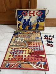 Vintage GHQ BOARD GAME Military War battle strategy FAIRCHILD wwii 40s Art Deco