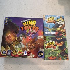 King Of Tokyo Richard Garfield Board Game with Halloween & Power Up Expansions!
