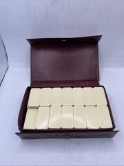 Dominoes by Cardinal Jumbo Black Dots w/ Vinyl Case 55 Piece