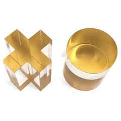 Luxury Acrylic Tic Tac Toe Game Clear Board Gold Pieces Coffee Table Decor