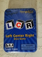 LCR® Left Center Right™ Dice Game -THE ORIGINAL GAME – Blue Tin~NEW