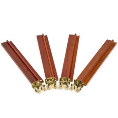 Classic Wooden Mahjong Racks, 18″ – Mahogany Color – Set of 4