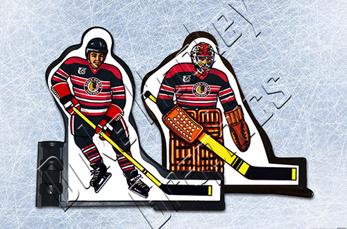 NHL Chicago Blackhawks 1992 NHL 75th special PEEL-OFF vinyl decals Coleco compat