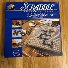 Scrabble Deluxe Rotating Turntable Board Game 1987-only 68 Letters and 3 trays