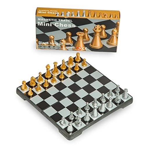 Travel Magnetic Chess Mini Set (6.3 inches)-Compact, Foldable, Educational
