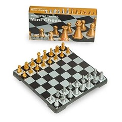 Travel Magnetic Chess Mini Set (6.3 inches)-Compact, Foldable, Educational