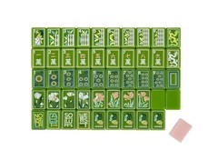 US Stock American Mahjong Tiles 160 Green Floral Acrylic Mahjong Set