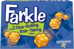 Farkle Classic Dice Game + 75 Score Sheets BUNDLE- Family Game Night Ages 8+
