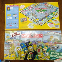 The Simpsons Monopoly Board Game W/ All 6 Pewter Tokens | Fully Complete In Box
