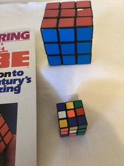 Original Rubik’s Cube, Mini Cube and 1980 Instruction Book