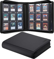 9 Pocket TopLoader Binder, Holds 360 3”x4” Toploader Hard 9-Pocket, Black