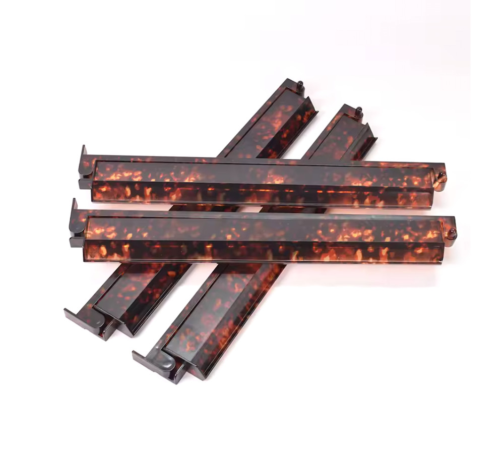 Mahjong Tortoise Shell Rack & Pusher Set of 4, Matte Finish, Hinged, set of 4