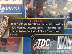Reminiscing 1939-1989 Party Family Boardgame TDC Games Spin Trivia Memory Sealed